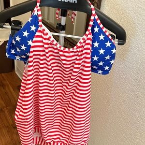 Stars and strip 2 piece  swimsuit xxl